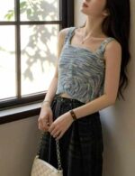 Wholesale Clearance: Summer New Design Colorful Rainbow Stripe Knit Camisole Tops, Independent Packaging, Soft Fabric, 2 Styles 2 Colors, 3320pcs Stock Lot - Image 6