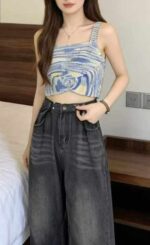 Wholesale Clearance: Summer New Design Colorful Rainbow Stripe Knit Camisole Tops, Independent Packaging, Soft Fabric, 2 Styles 2 Colors, 3320pcs Stock Lot - Image 5