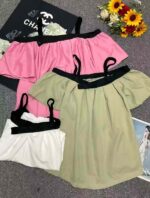 Summer French Sweet Off-Shoulder Casual Top - Clothing Stock Lots - 330pcs - M-2XL - Individually Packaged - Image 9