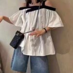 Summer French Sweet Off-Shoulder Casual Top - Clothing Stock Lots - 330pcs - M-2XL - Individually Packaged - Image 8