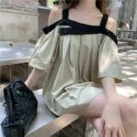 Summer French Sweet Off-Shoulder Casual Top - Clothing Stock Lots - 330pcs - M-2XL - Individually Packaged - Image 7