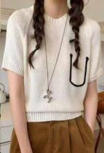 Summer Wholesale Lot: 230pcs Korean Style Viscose Knit T-Shirts with Pocket Design, Breathable Fabric, One-Size, Individually Packed - Image 6