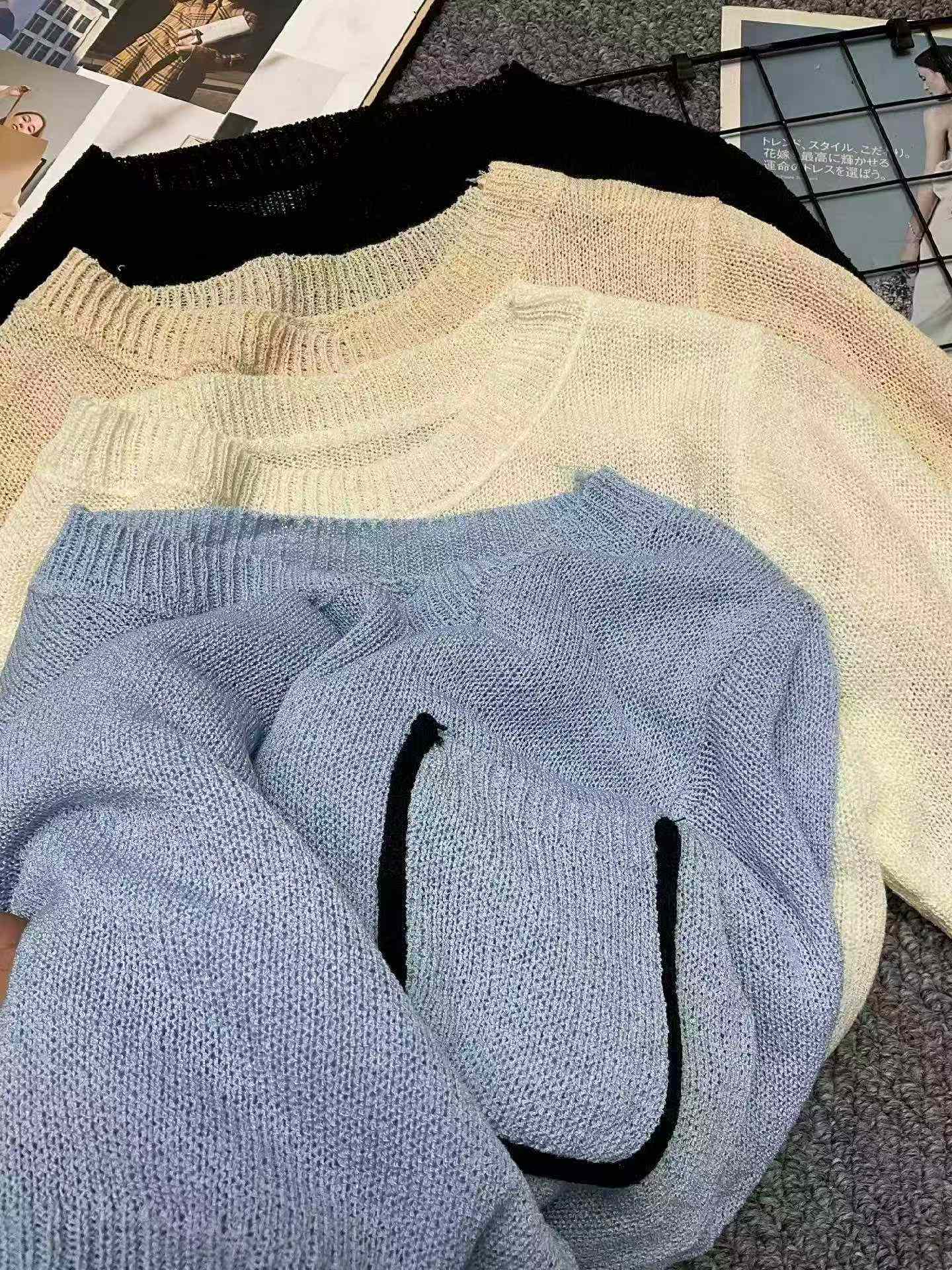 Summer Wholesale Lot: 230pcs Korean Style Viscose Knit T-Shirts with Pocket Design, Breathable Fabric, One-Size, Individually Packed - Image 2