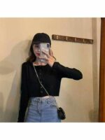 Spring Branded Overstock Wholesale - Dopamine Style Ice Silk Knitted Long Sleeve Tops, Individually Packed, Soft & Stretchy Fabric, 380pcs Lot - Image 7