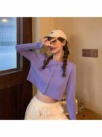 Spring Branded Overstock Wholesale - Dopamine Style Ice Silk Knitted Long Sleeve Tops, Individually Packed, Soft & Stretchy Fabric, 380pcs Lot - Image 6
