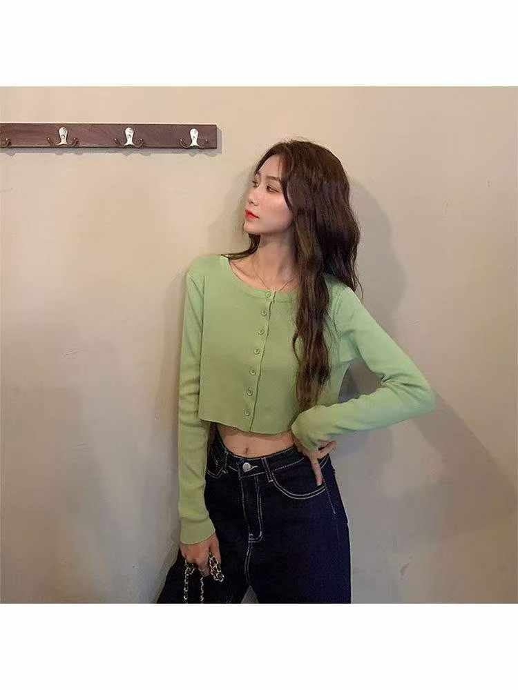 Spring Branded Overstock Wholesale - Dopamine Style Ice Silk Knitted Long Sleeve Tops, Individually Packed, Soft & Stretchy Fabric, 380pcs Lot - Image 2