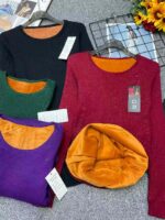 Winter Plain Loose Fit Fleece-Lined Thick Knit Pullover Sweater - Multi-Color Stock Lot (685pcs) - Off-Season Clearance - Image 8