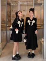 Wholesale French Style Black Bow Tie Waist Slimming Summer Dresses - 148pcs Stock Lot, Independent Packaging with Tags - Image 5