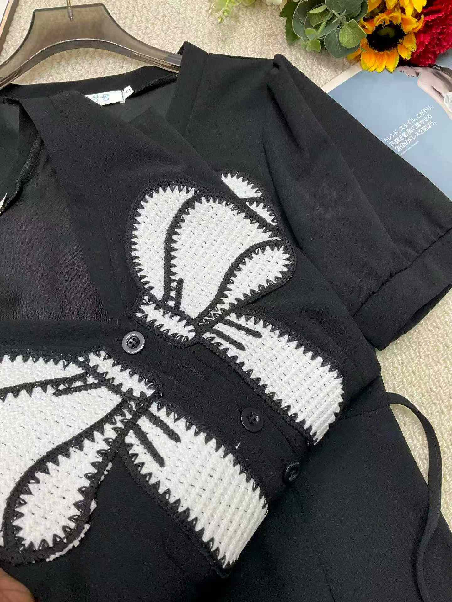 Wholesale French Style Black Bow Tie Waist Slimming Summer Dresses - 148pcs Stock Lot, Independent Packaging with Tags - Image 2