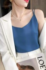 Summer New French Style Satin Camisole Tops - Wholesale Stock Lot (140pcs) - Soft & Comfortable Fabric, Individually Packaged - Image 8