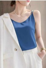 Summer New French Style Satin Camisole Tops - Wholesale Stock Lot (140pcs) - Soft & Comfortable Fabric, Individually Packaged - Image 7