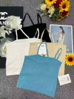 Wholesale Lot of 965 Pcs Summer Brand Halter Neck Off-Shoulder Knit Camisoles - Clothing Stock Lots - Image 9