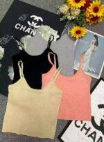 Summer New Style Fresh Beaded Knit Tank Tops - 1050pcs Clothing Stock Lots - 4.9 CNY Super Low Price Clearance! - Image 1