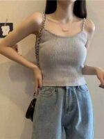 Summer New Style Fresh Beaded Knit Tank Tops - 1050pcs Clothing Stock Lots - 4.9 CNY Super Low Price Clearance! - Image 8