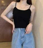 Summer New Style Fresh Beaded Knit Tank Tops - 1050pcs Clothing Stock Lots - 4.9 CNY Super Low Price Clearance! - Image 5