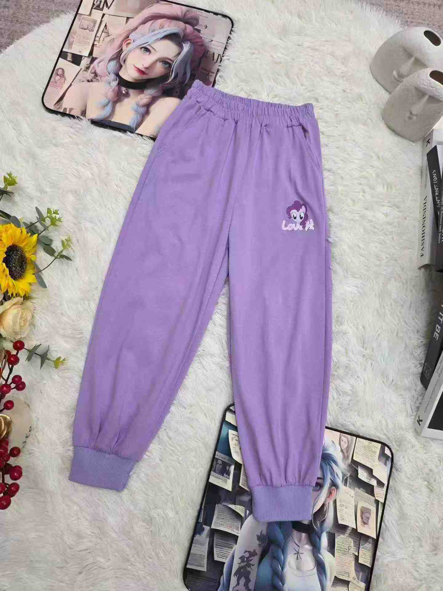 800 Pcs Kids' Cotton Sweatpants Stock Lot - Size 80-160, Factory Fresh Quality - Image 1