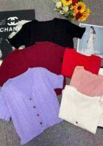 Wholesale Lot of 2450 Pcs French Style Short Sleeve Knitted Cardigans - Summer New Arrival, Multi Colors, Soft Stretchy Fabric, Individually Packed, One Size - Image 1