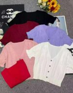 Wholesale Lot of 2450 Pcs French Style Short Sleeve Knitted Cardigans - Summer New Arrival, Multi Colors, Soft Stretchy Fabric, Individually Packed, One Size - Image 9
