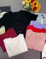 Wholesale Lot of 2450 Pcs French Style Short Sleeve Knitted Cardigans - Summer New Arrival, Multi Colors, Soft Stretchy Fabric, Individually Packed, One Size - Image 3