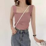 Wholesale Lot of 820 Summer New Korean Style Bright Color Slim Knit Camisole Tops, Independent Packing - Image 8