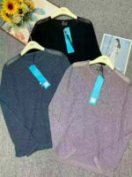 Men's Loose Fit Plain Viscose Knit Long Sleeve Tops - 480pcs Clothing Stock Lots, Branded with Tags, Sizes M-2XL - Image 1