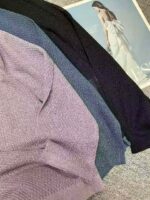 Men's Loose Fit Plain Viscose Knit Long Sleeve Tops - 480pcs Clothing Stock Lots, Branded with Tags, Sizes M-2XL - Image 2