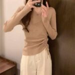 Wholesale Lot of 817 Pcs Spring New American Sweet & Spicy Style Pullover Sweaters with Drawstring, Solid Color, Soft Stretchy Fabric, Independent Packaging, One Size - Image 8