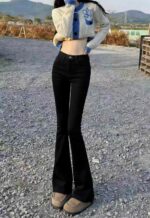 260 Pcs Vintage Stretch Cotton Flared Denim Pants, Clothing Stock Lots Wholesale Export - Image 7