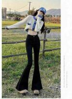 260 Pcs Vintage Stretch Cotton Flared Denim Pants, Clothing Stock Lots Wholesale Export - Image 5