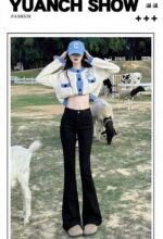 260 Pcs Vintage Stretch Cotton Flared Denim Pants, Clothing Stock Lots Wholesale Export - Image 3