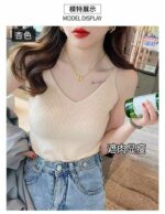 Bulk Wholesale: 470 Pcs Spring Summer Slim Fit Stretchy Knit Camisole Tops, Independent Packing, Soft Fabric, Clothing Stock Lots - Image 9