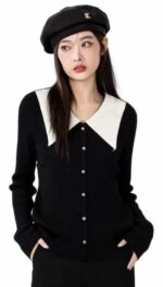 Bulk Wholesale Lot of 89 Pcs Spring New Loose Knitted Sweaters - Chanel Style Thin Cardigan, Independent Packaging, Soft Stretchy Fabric, One Size - Image 4