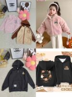 1600 PCS Kids' Fleece-Lined Jackets/Coats Stock Lot - Sizes 110-160, Individually Packaged with Tags - Image 1