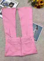 Wholesale Stock Lot: 130pcs Branded American Style High-Elasticity Washed Cotton Distressed Flared Jeans, Size 27-32, Individual Packing - Image 8