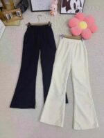 500 Pcs Corduroy Flared Pants - Fleece Lined, Elastic Waist, Black & White, Individually Packaged with Tags, Clothing Stock Lots - Image 5