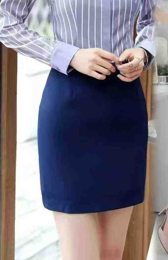 Wholesale Lot of 141 Women's Office Pencil Skirts - S-3XL, Lined with Safety Shorts, Individually Packaged - Image 1