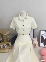 371 Pcs Women's Casual Short Sleeve Blouses with Heart Button Design - Individually Packaged with Tags (Size 1-4) - Image 1