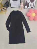 Wholesale Lot of 260 Women's Long Sleeve Bodycon Dresses - Lingerie Style, Ice Silk Fabric, Individual Packaging with Tags - Image 1