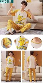 Wholesale Clothing Stock Lots: 2100 Pcs Unisex Cotton Couples Pajamas with Tags, M-5XL, Packed Individually - Image 5