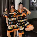 Wholesale Clothing Stock Lots: 2100 Pcs Unisex Cotton Couples Pajamas with Tags, M-5XL, Packed Individually - Image 3
