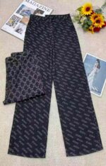 Wholesale Lot of 610 Pcs: Spring New American Style Loose Fit Letter Jacquard Straight Leg Denim Wide Leg Pants (S-XL), Independent Packing with Waist Card - Image 1