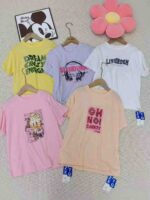 Wholesale Kids' Short Sleeve Tops Clothing Stock Lots - 9200 Pcs, Packed with Tags, Sizes 110-160 - Image 5