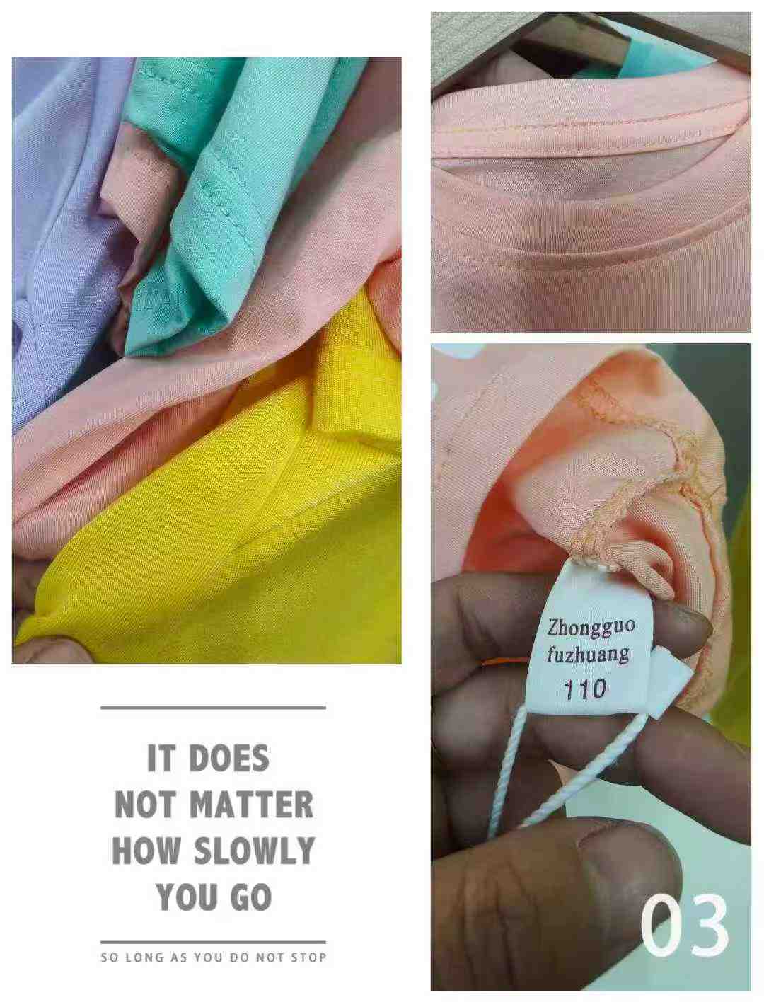 Wholesale Kids' Short Sleeve Tops Clothing Stock Lots - 9200 Pcs, Packed with Tags, Sizes 110-160 - Image 2