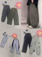 Wholesale Kids' Fleece-Lined Cargo Pants Stock Lot - 2720 Pcs, 100-170cm, Individual Packing - Image 3