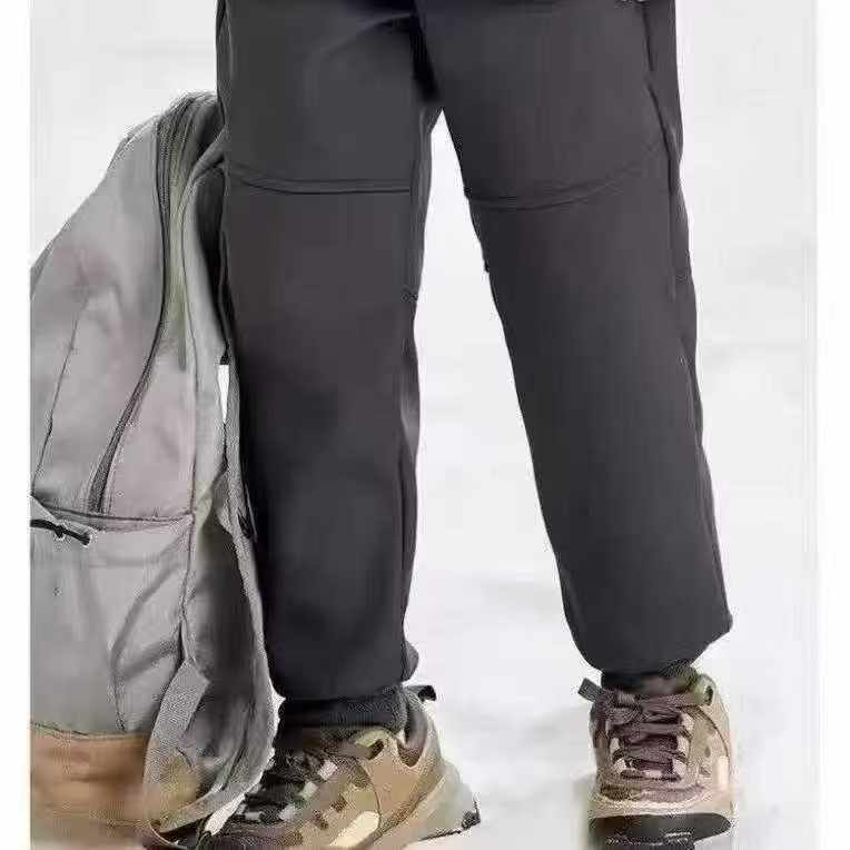 Wholesale Clothing Stock Lots: 5000 Kids' Fleece-Lined Pants, Waterproof Windproof, 4 Colors, Sizes 110-170 - Image 1