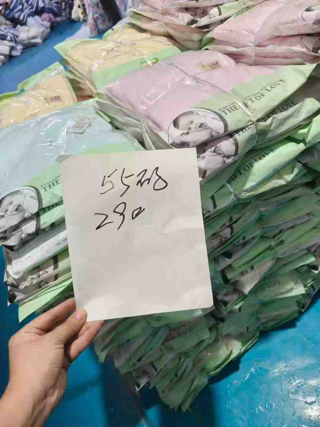 730 Sets Baby Cotton Padded Suits - 50 & 55 Sizes - Independent Packaging with Tags - Clothing Stock Lots - Image 2