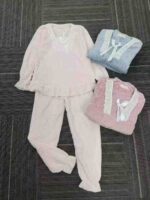 Kids' Flannel Pajama Set - Girls' Clothing Stock Lot of ~300 Sets (3 Colors, Sizes 110-150cm) - Image 3