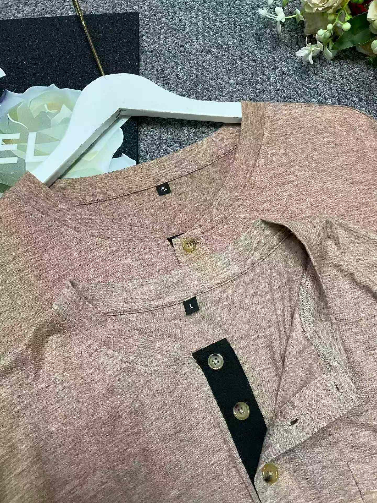 Wholesale Lot of 140 Pcs Men's Long Sleeve Casual Shirts - Spring/Summer, American Retro Style, Loose Fit, Sizes M-3XL, Independent Packaging - Image 2