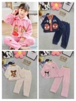 Wholesale Kids' Flannel Pajama Sets - 2900 Sets Stock Clearance (Sizes 100-160, Assorted Styles & Colors) - Image 7