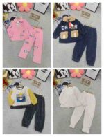 Wholesale Kids' Flannel Pajama Sets - 2900 Sets Stock Clearance (Sizes 100-160, Assorted Styles & Colors) - Image 4
